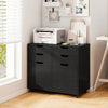 4 Drawer File Cabinet with Wheels for Home Office Organization-Black - Gallery View 1 of 11