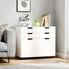 4 Drawer File Cabinet with Wheels for Home Office Organization-White - Gallery View 1 of 9