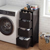 4-Drawer Freestanding Floor Cabinet with Anti-Toppling Device-Dark Brown - Gallery View 1 of 10