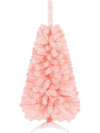 4 FT pink artificial Christmas tree showcasing a lush appearance with 110 branch tips and 50 warm white LED lights.