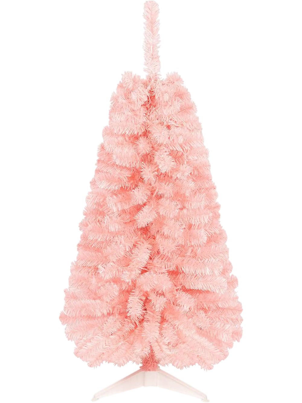 4 FT pink artificial Christmas tree showcasing a lush appearance with 110 branch tips and 50 warm white LED lights.