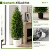 4 FT artificial topiary tree in a cement-filled pot, ideal for indoor decor and providing stability once placed.