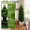 4 FT artificial topiary tree with dense green foliage and realistic trunk texture, perfect for indoor decor.
