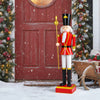 4 FT Christmas Nutcracker with High Hat & Beautiful Scepter-Black & Red - Gallery View 1 of 10