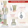 4 FT Christmas nutcracker with elegant hat and scepter, featuring a sturdy base for indoor and outdoor holiday displays.
