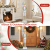 4 FT Christmas nutcracker decoration in white and gold, ideal for indoor and outdoor holiday displays.