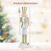 4 FT Christmas nutcracker with high hat and scepter, featuring a sturdy base and ideal for holiday indoor or outdoor.
