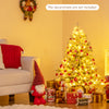 4 FT pre-lit artificial Christmas tree with 100 warm white LED lights, perfect for home or doorway decoration.