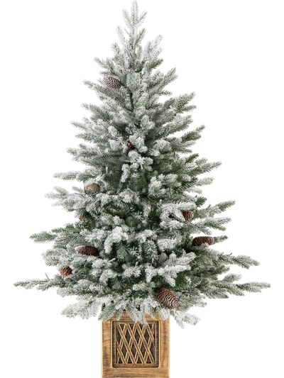 Costway 4' Pre-Lit Artificial Entrance Christmas Tree 100 LED Lights 72391684 New