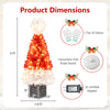 4-foot artificial Christmas tree with 300 branch tips and 100 warm white LED lights, featuring a Santa hat design and.