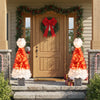Santa hat-inspired 4 feet artificial Christmas tree with 100 warm white LED lights, perfect for festive holiday.