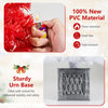 4 feet artificial Christmas tree with 300 branch tips and 100 warm white LED lights, featuring a sturdy cement-filled.