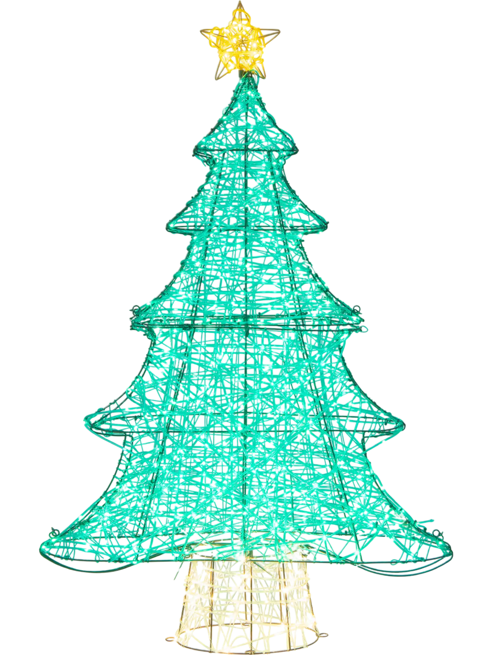 4 Feet Lighted Artificial Christmas Tree with 520 LED Lights and Top Star