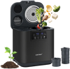 4 L electric composter in black with LED display, designed for kitchen use, efficiently reduces food waste.