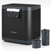 4 L electric composter in black with LED display and two activated carbon filters for efficient kitchen waste reduction.
