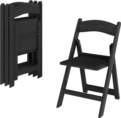 Costway 4 Pack Resin Folding Chairs Padded Seat 21854637 New