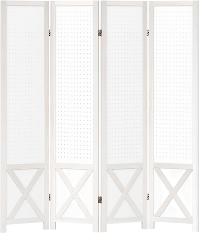Costway 4/6-Panel Pegboard Room Divider Privacy Screen 67