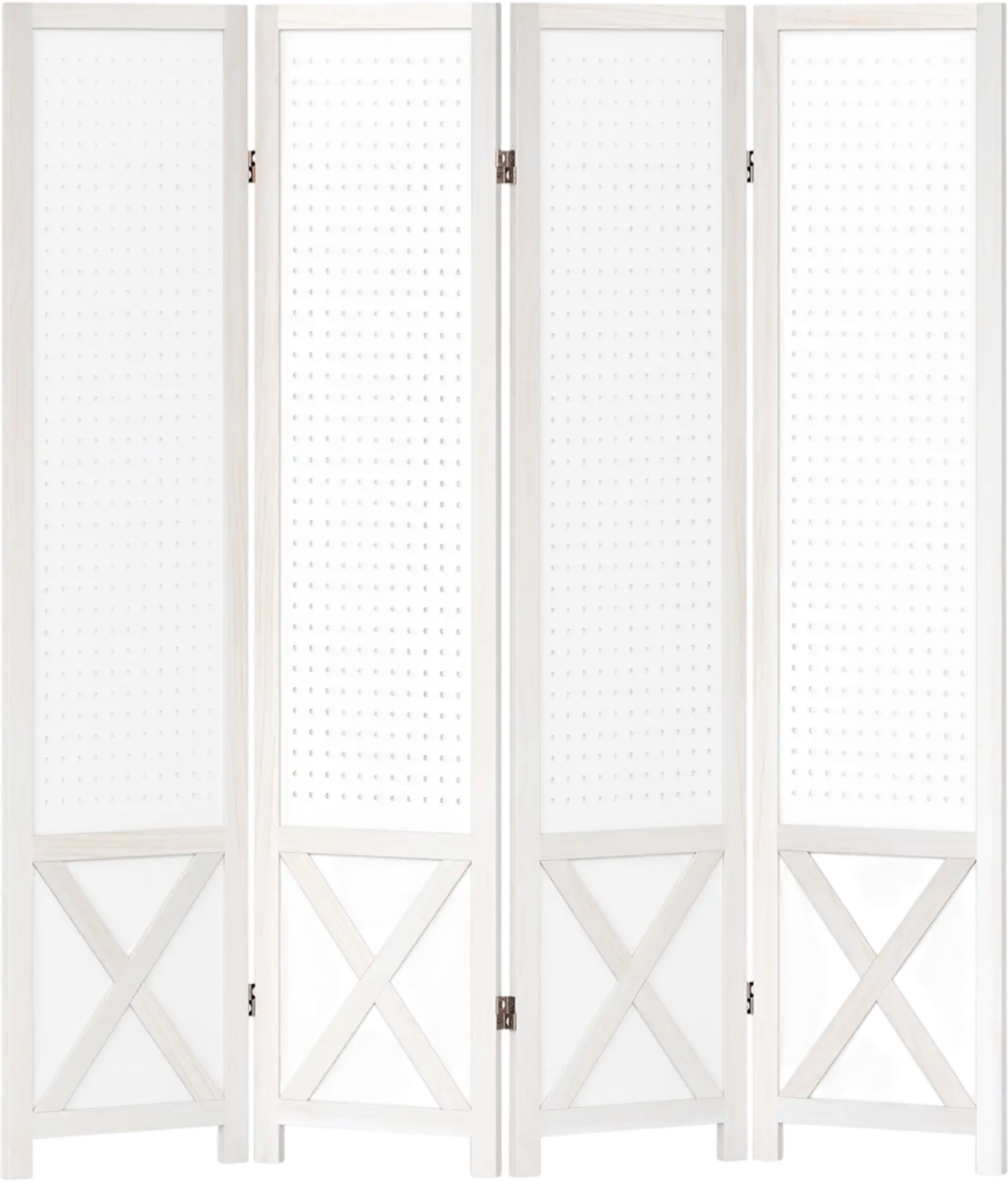 Costway 4/6-Panel Pegboard Room Divider Foldable Privacy Screen 67
