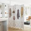 4-Panel Pegboard Room Divider 67 Inches Tall Foldable Privacy Screen - Gallery View 1 of 11
