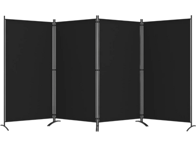 Costway 4 Panel 6' Tall Folding Privacy Room Divider Screen Curved Metal Feet 19138393 New