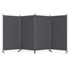 4 Panel Room Divider 6 FT Tall Folding Privacy Screen with Curved Metal Feet-Gray - Gallery View 1 of 1