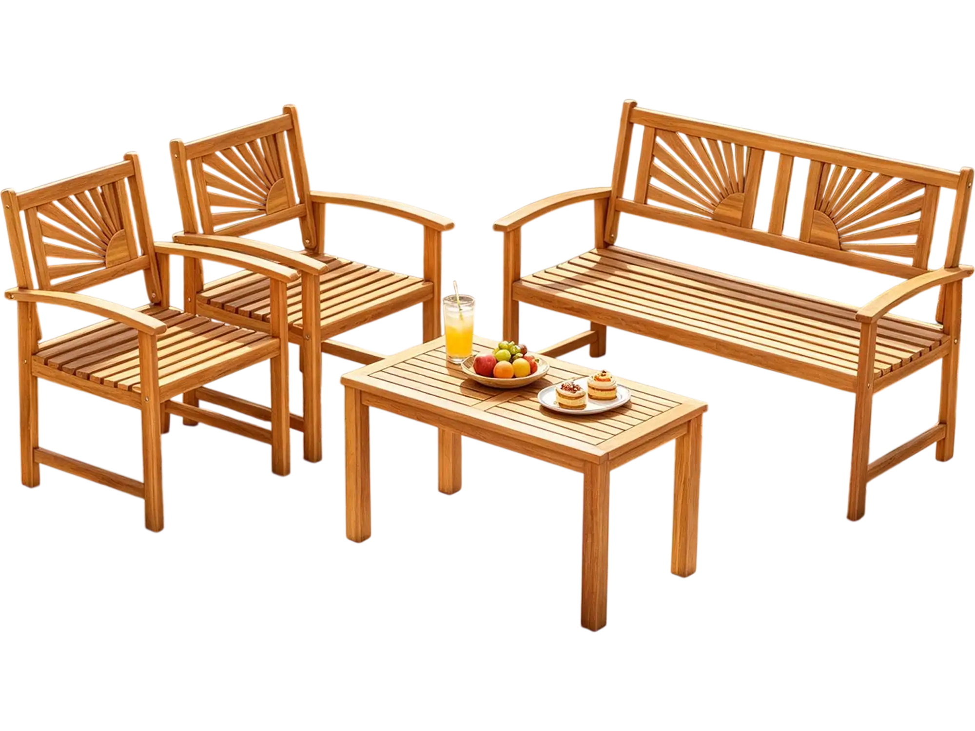 Costway Outdoor Wicker Sofa Chairs Loveseat Rectangle Coffee Table Patio Conversation Set 16782399 New
