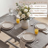 Counter height dining table set with gray solid rubber wood, featuring a built-in charging station for modern.