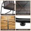 4 Pieces Patio Furniture Set with Acacia Wood Coffee Table and Zippered Cushions - Gallery View 9 of 9