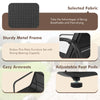 Detail of the breathable fabric and sturdy metal frame of the 4-piece outdoor conversation set, ideal for patio use.