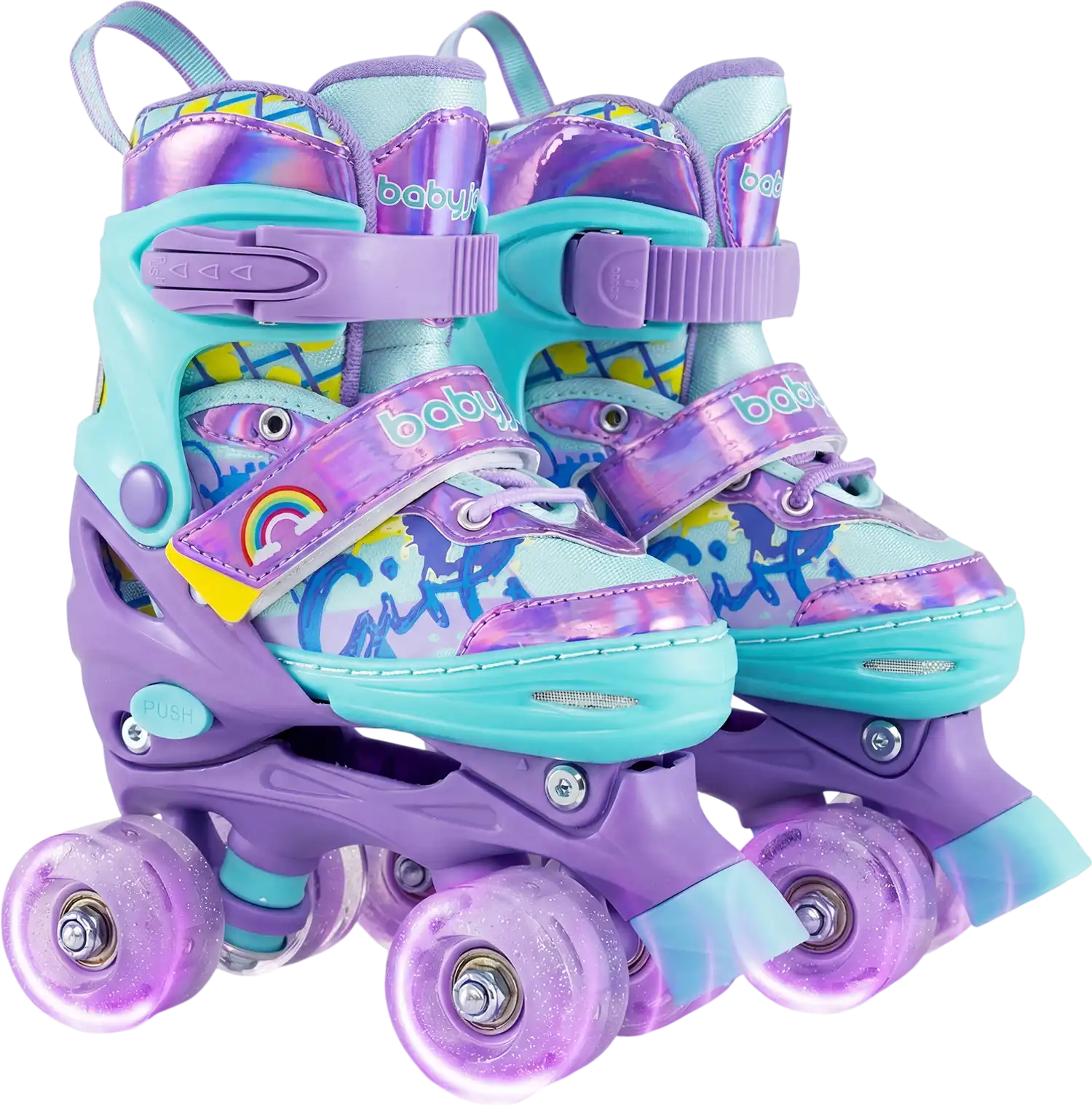 Costway Adjustable Kids Roller Skates Light-Up Wheels Safety Protection S 30400132 New
