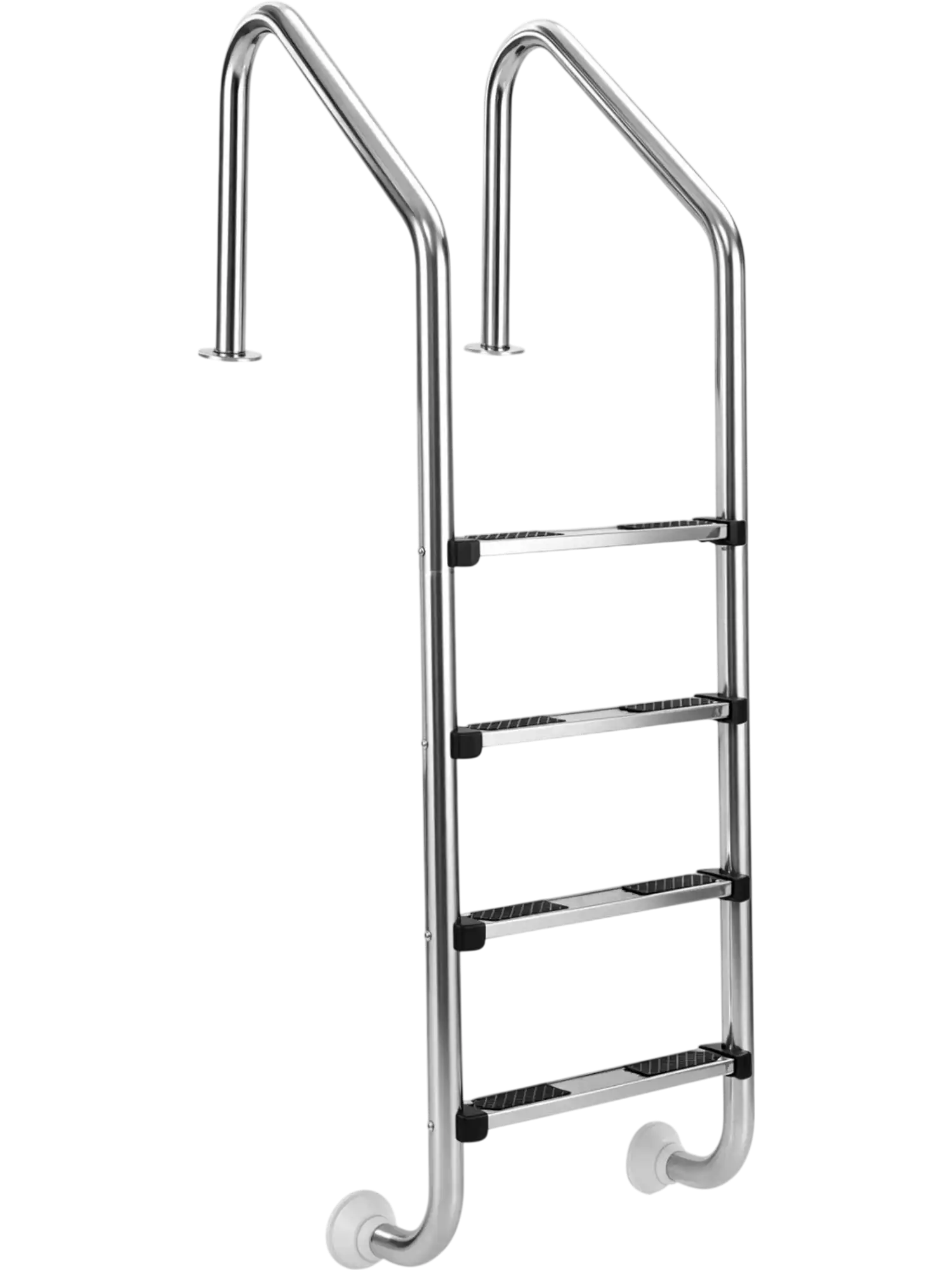 Costway 4-Step Stainless Steel Inground Pool Ladder 154836729 New