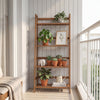 4-Tier Bamboo Plant Rack with Guardrails Stable and Space-Saving-Walnut - Gallery View 1 of 10