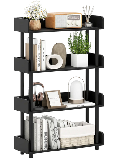 Costway 4-Tier Open Bookcase Bookshelf Industrial Storage Unit 30332271 New