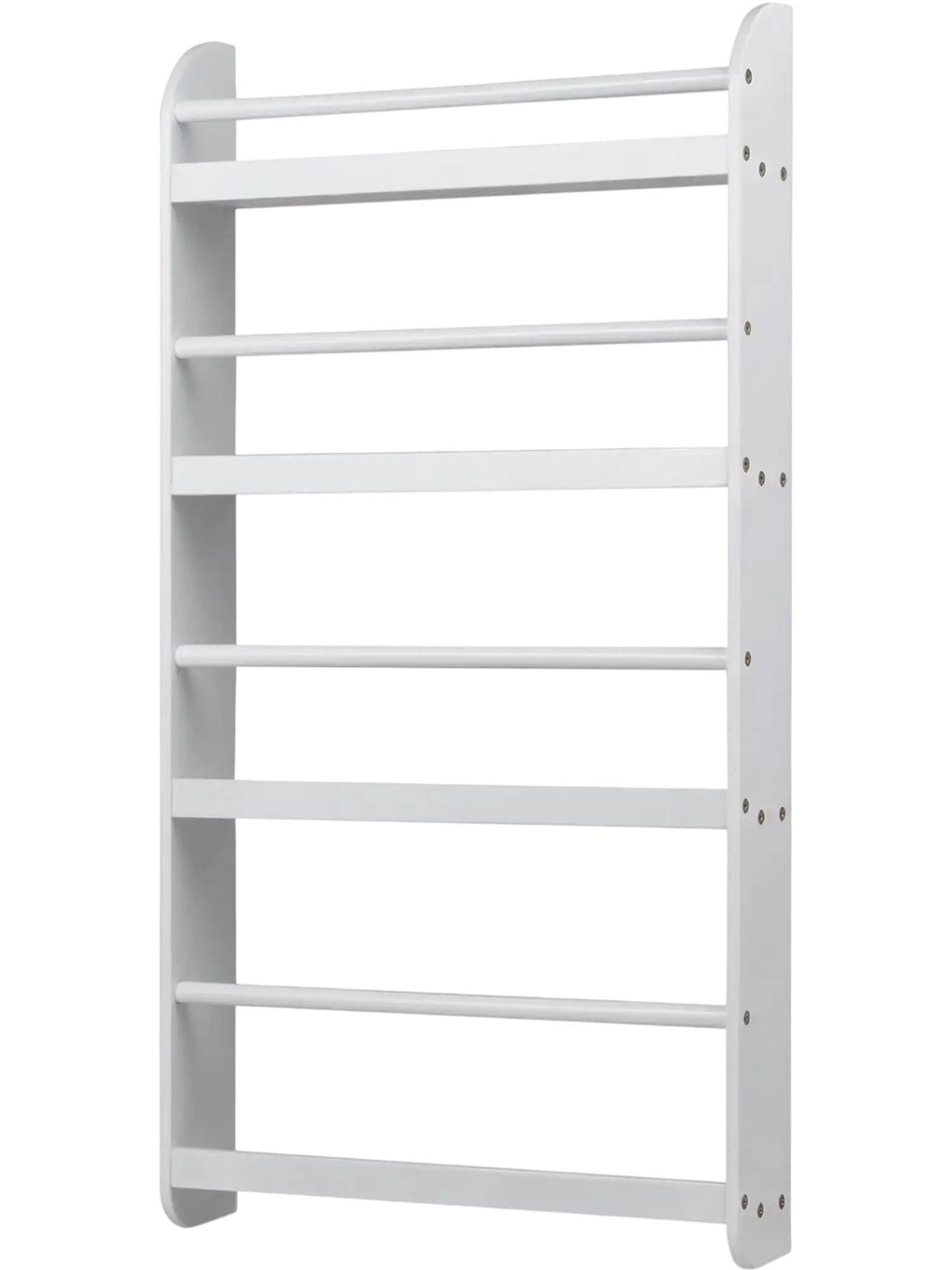Costway 4-Tier Wall-Mounted Kids Bookshelf Organizer Toys Books Basswood Crossbar 56972064 New