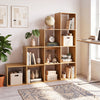 4-Tier Bookshelf with 2 Anti-Tipping Kits for Home Office-Natrual - Gallery View 1 of 9