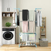 4-tier Clothes Drying Rack with Rotatable Side Wings and Collapsible Shelves-Blue - Gallery View 1 of 10
