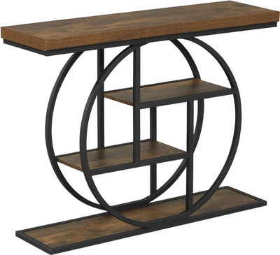 Costway 4-Tier Console Entryway Table w/ Storage Shelves 41