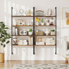 4-tier industrial ladder bookshelf with a sturdy metal frame and wooden shelves, perfect for organizing any living.