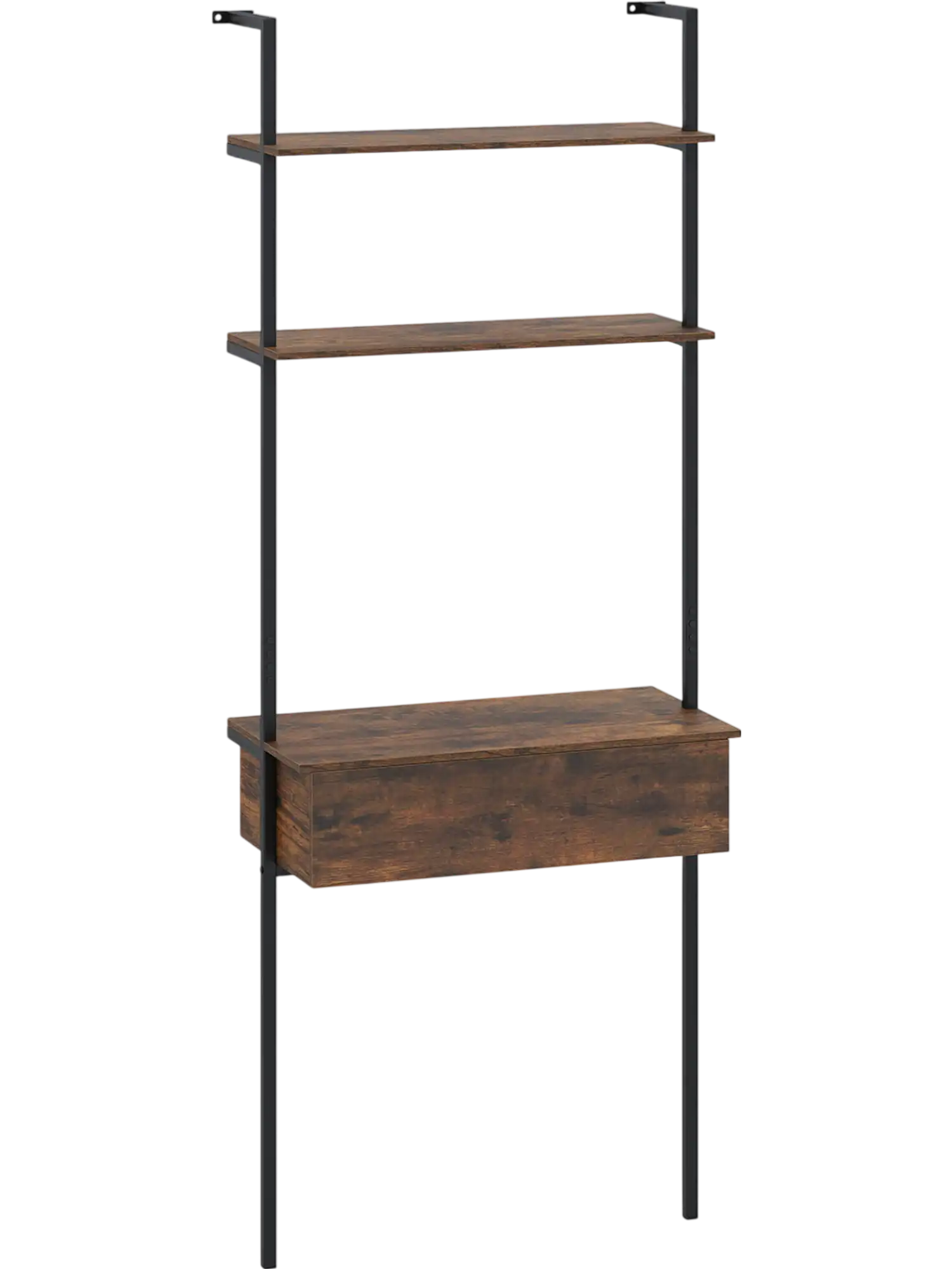 Costway 4-Tier Ladder Bookshelf w/ Drawer Metal Frame Bookcase 35236225 New