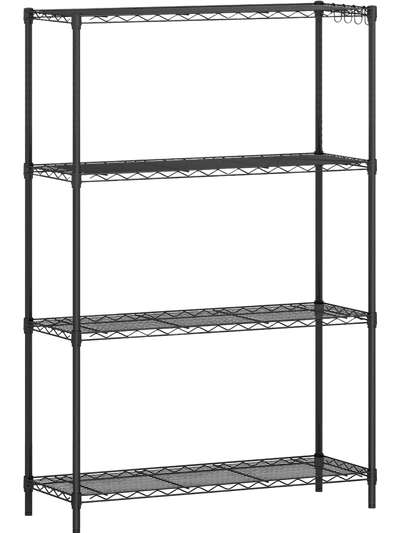 Costway 4-Tier Metal Storage Shelving Unit V-Shaped Wire Rack 1000 lbs Capacity 42648216 New