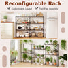 4-tier black metal storage shelving unit with adjustable shelves, ideal for kitchen or garage organization.