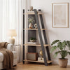 4-Tier Modern Bookshelf Wooden Vertical Display Book Shelf for Small Space-Oak - Gallery View 1 of 9
