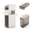 Narrow 4-tier bathroom storage cabinet with removable drawers, tissue box, and wheels for easy mobility and.