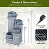 4-tier outdoor water fountain with cascading bowls, LED lights, and adjustable water speed for a calming atmosphere.