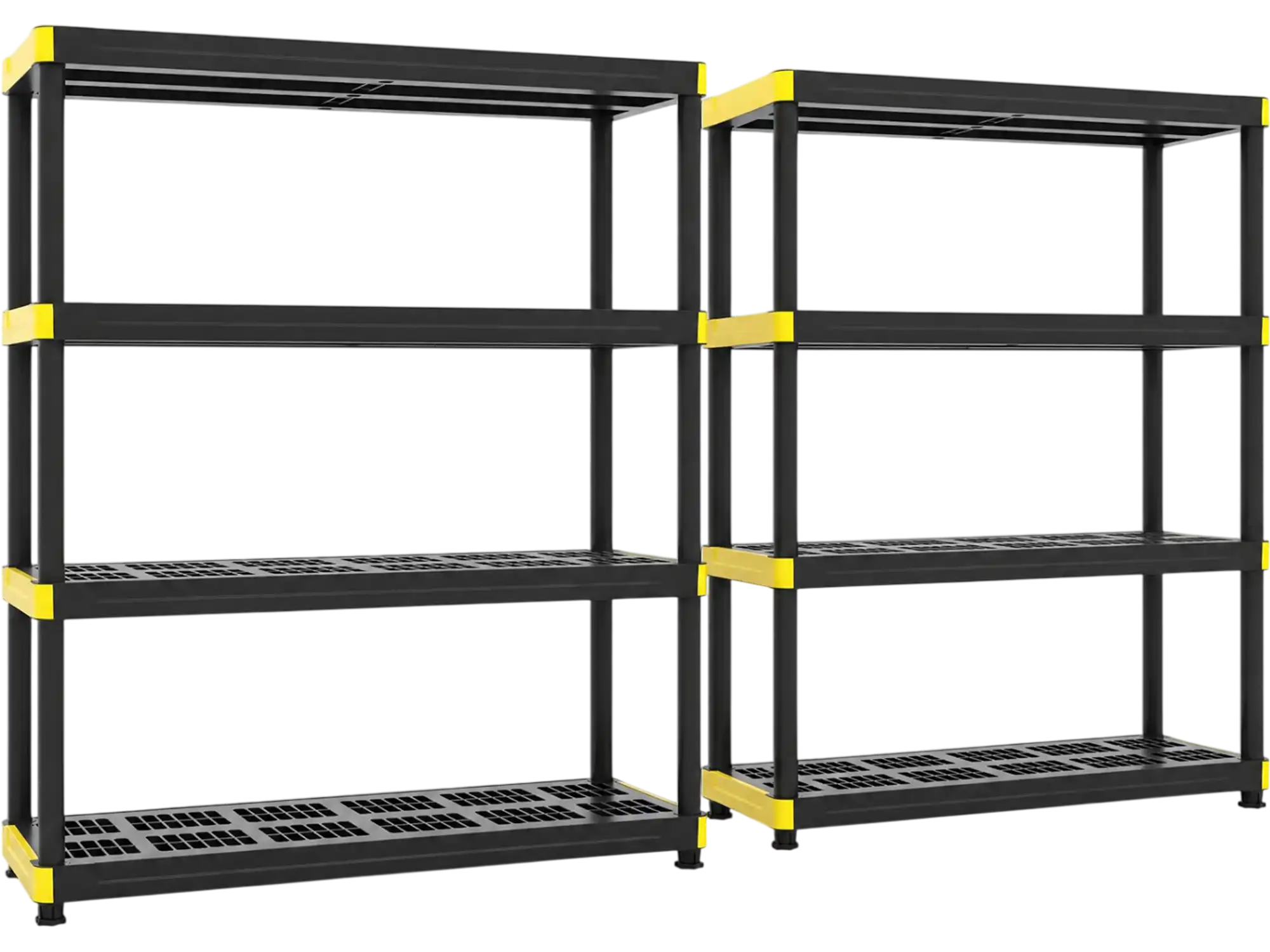 Costway 4-Tier Heavy-Duty Plastic Storage Shelf Utility Rack Set of 2 46003423 New
