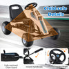 Child-safe pedal go-kart for kids featuring a fully-enclosed chain guard and instant handbrake for safe riding.