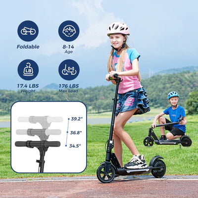 isinwheel S7 Electric Scooter for Kids 250W 12 MPH 10 Mile Range 25.2V New