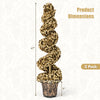 Spiral design of 4 FT artificial topiary tree set in vintage pot, ideal for indoor and outdoor decor.