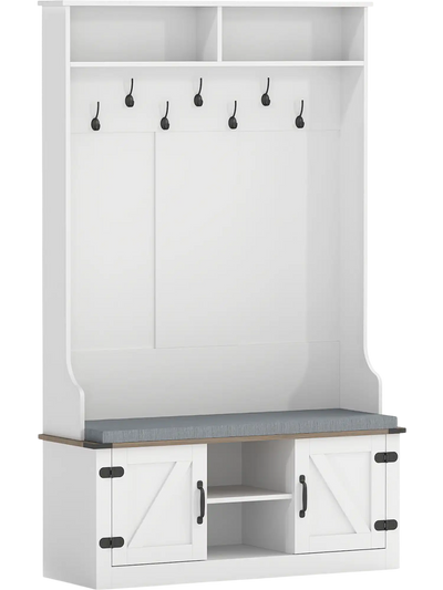 Costway 4-in-1 Hall Tree Coat Rack w/ Cushioned Bench & Shoe Storage 68.5