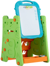 4-in-1 art easel for kids features a double-sided magnetic board, adjustable height, and ample storage for creative play.